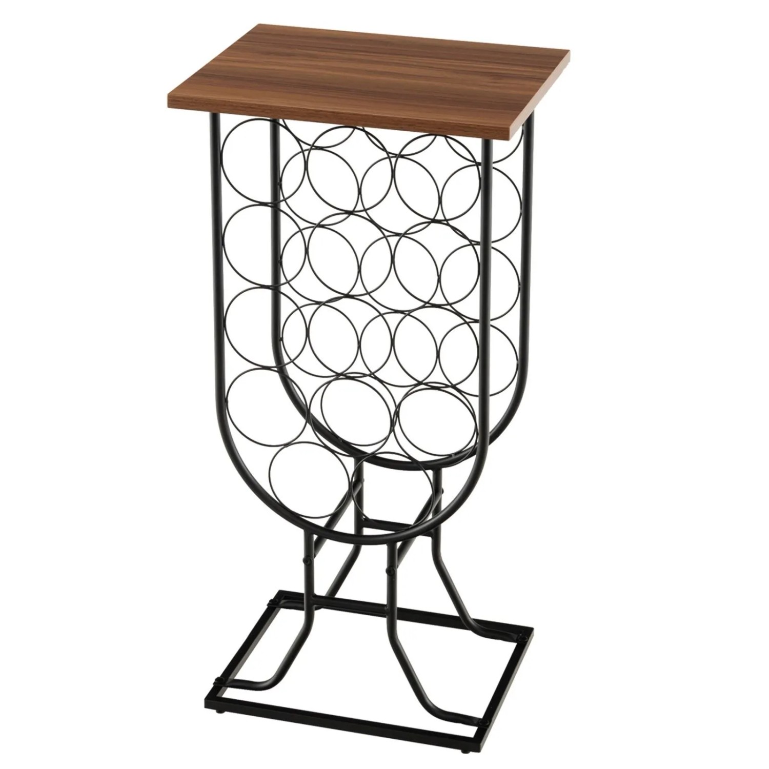 Costway Servierwagen 14 Flaschen Metallrahmen 38 x 30 x 82 cm