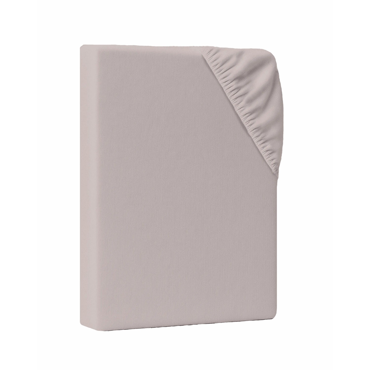 AM Qualitätsmatratzen Premium Jersey Spannbettlaken aus Baumwolle Made in Germany 90x200cm in Taupe