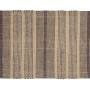 Graue Wenko Badematte Sambu (50x80 cm) aus Jute mit Fransen und Streifenmuster.