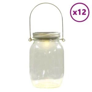 vidaXL Solarleuchten Einmachglas-Design 12 Stk Warmweiß 4008204