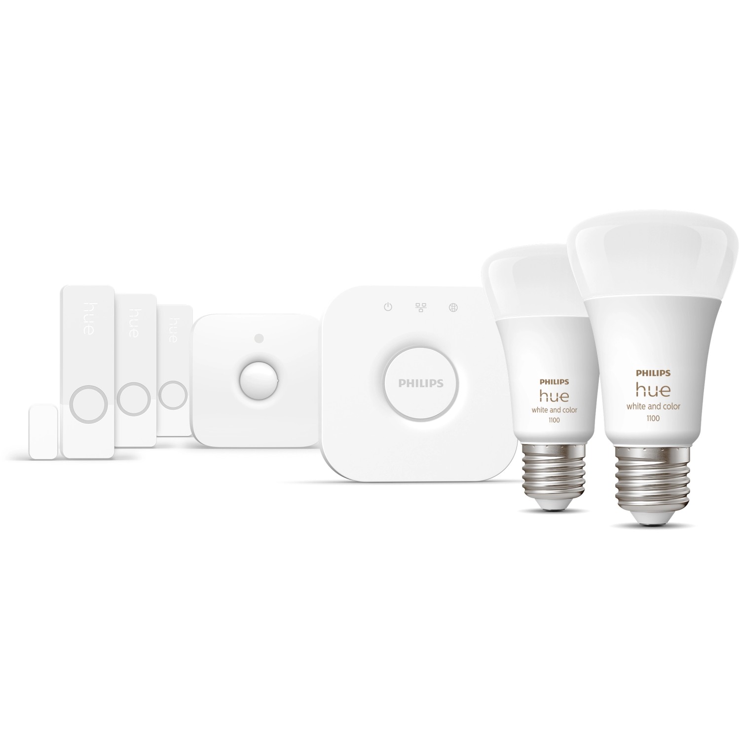 Philips Hue Starter-Set Secure mit Kontaktsensor Weiß