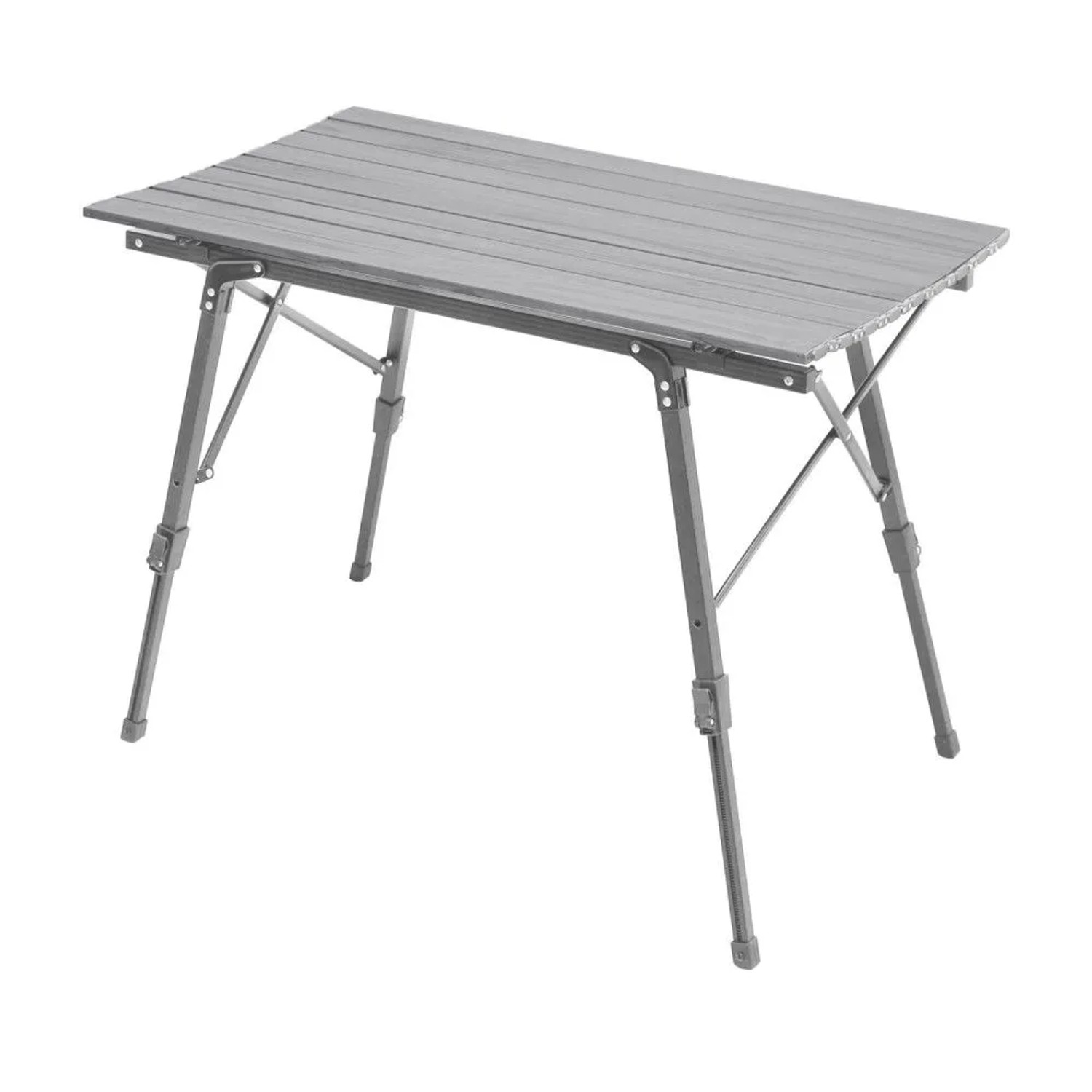 Jawinio Campingtisch Gartentisch Klapptisch Höhenverstellbar Aluminium Silber