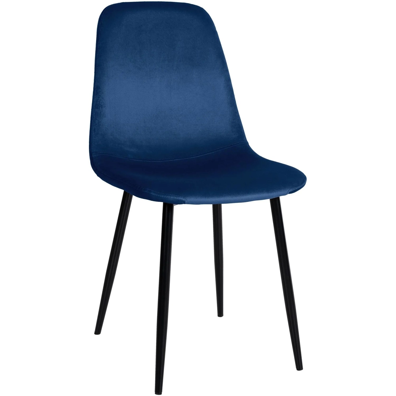 DELUKE Esszimmerstuhl MOVI Blau Samt Metall 88x44x51cm Strapazierfähig Küchenstuhl Wohnzimmerstuhl
