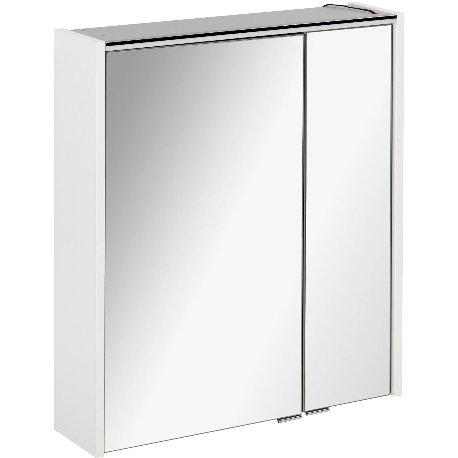 Fackelmann Spiegelschrank Denver Weiß 60 cm mit Softclose Türen