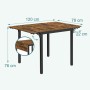 Relaxdays Esstisch MDF Eisen Holzoptik Vintagebraun Klappbar 76 cm x 120 cm x 78 cm_4