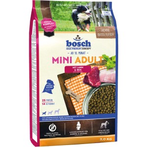 Bosch Mini Adult Lamm & Reis Hundefutter, 3kg Sack. Spezialfutter für kleine, sensible Hunde.