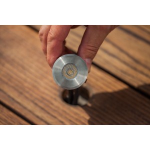 Heissner Decklight 1W Einbauleuchte aus Edelstahl für Teich, Terrasse & Balkon.
