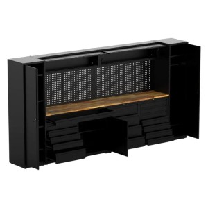 Galaflor Werkzeugschrank mit Arbeitsplatte und Lochwand 2025mm