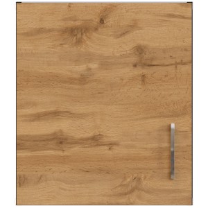 Held Möbel Hängeschrank Sorrento in Wotaneiche-Grafit, Küchenschrank mit Metallgriff.