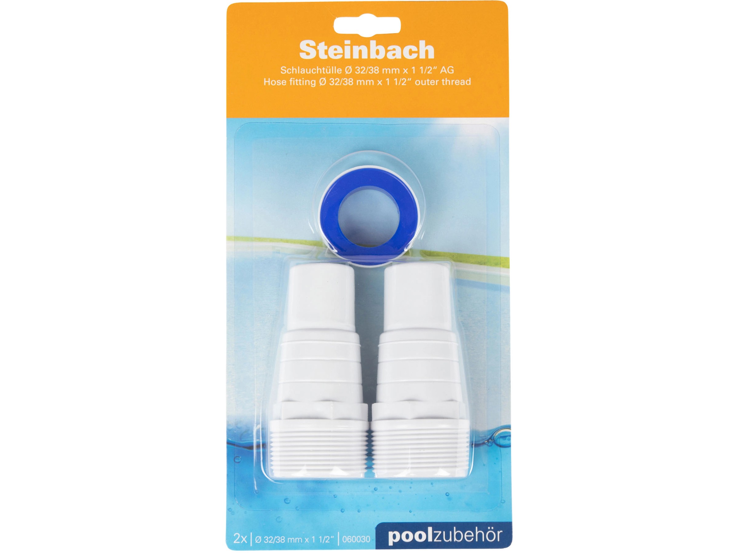 Doppelschlauchtülle 32-38 Mm – Reduzierung Für Schwimmbad-Schläuche Aus ABS