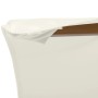 Detailaufnahme: Weißer Furnicato Sonnenschirm aus Bambus, Ø 250 cm.