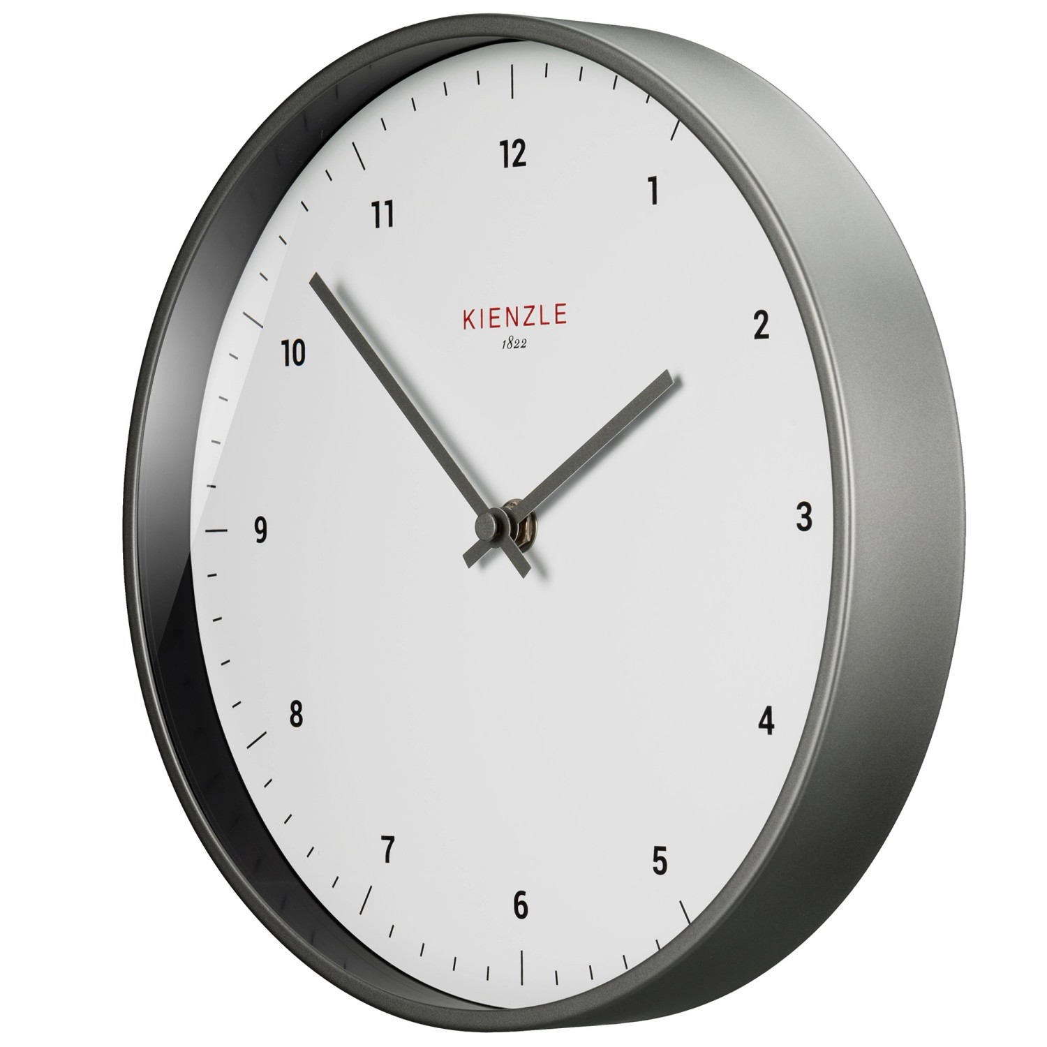 Kienzle Wanduhr Funkwanduhr Classic Ø 25 cm Silber-Weiß