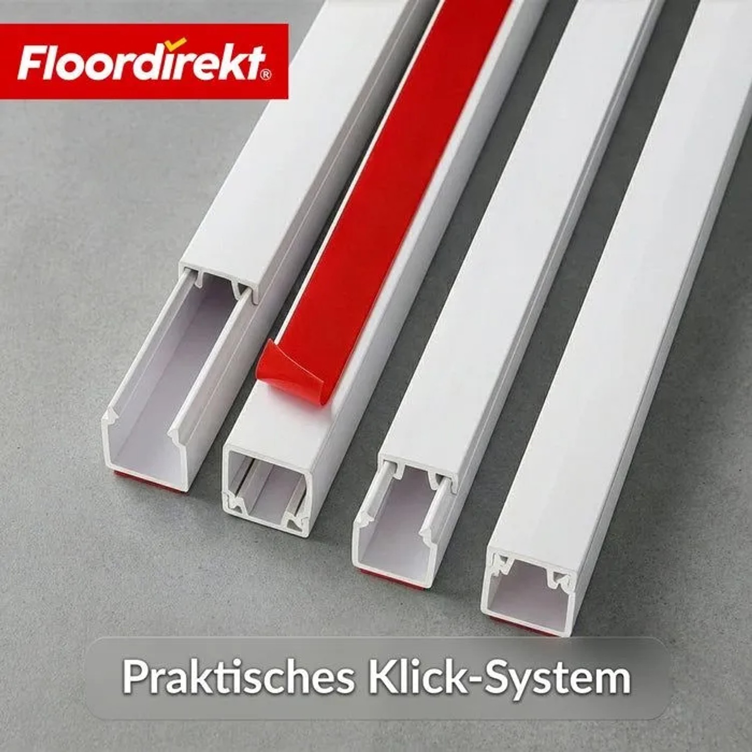 Floordirekt Kabelkanal Oskar Kabelleiste Selbstklebend 10 x 1 m Weiß 15 x 10 mm_8