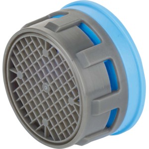 Mischdüse M24 für Küchenarmatur, Kunststoff, blau/grau.