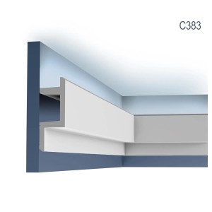 ORAC DECOR C383 Eckleisten Set, weiße Zierleisten für indirekte Beleuchtung.