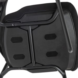 DELUKE 2er Set Besucherstuhl DARWIN Metall Schwarz 58x60x86cm Konferenzstuhl Wartezimmerstuhl Bürostuhl