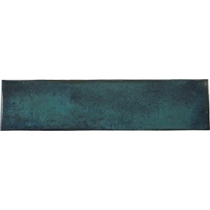 Glasierte, glänzende Wandfliese in Marineblau, 7,5x30 cm, für den Innenbereich.