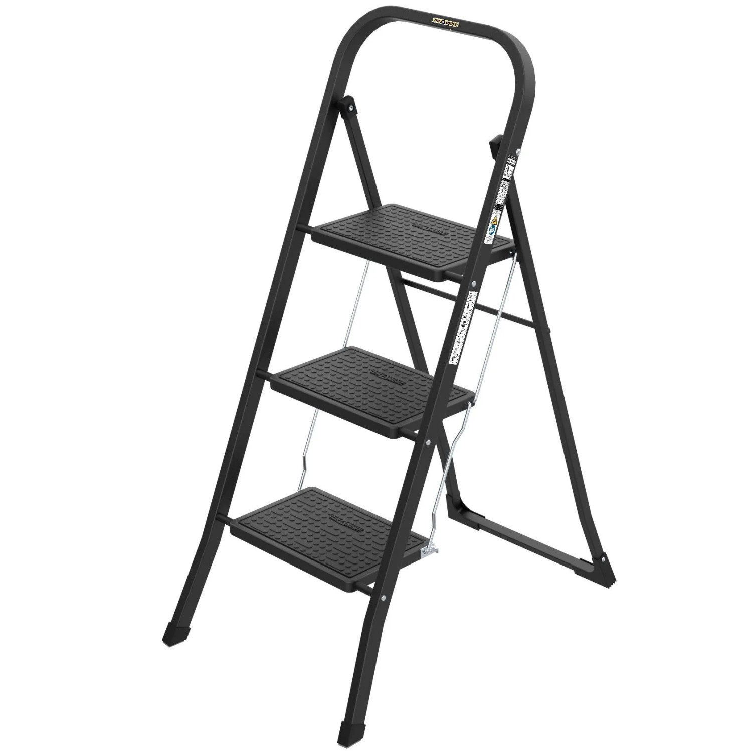DRABEST Haushaltstritt 3 Stufen Robust Klappbar Tritthocker
