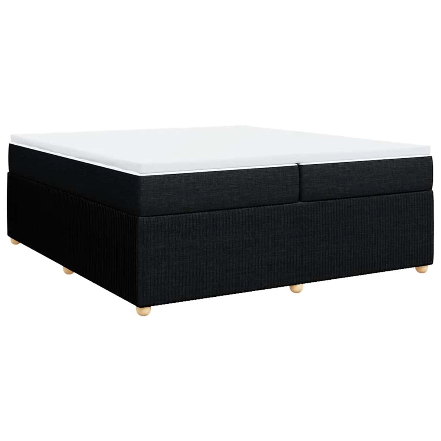 vidaXL Boxspringbett mit Matratze Schwarz 200x200 cm Stoff 3285597 günstig online kaufen