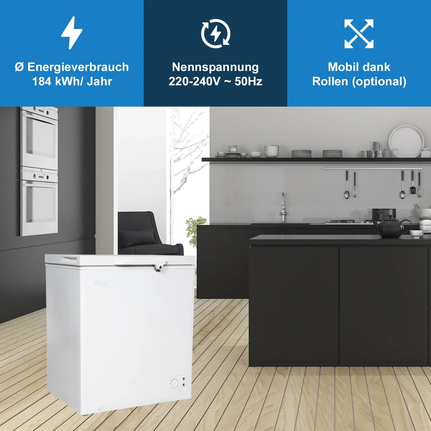 Tronitechnik Gefriertruhe Borgar Pro 2-in-1 160 Liter 184 kWh/Jahr kaufen bei OBI