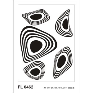 Sanders & Sanders Wandtattoo mit abstrakten, schwarz-weißen Formen (65x85cm).