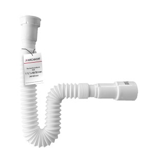 Weißes, flexibles Anschlussrohr von Kirchhoff, 44,9 mm (1 1/2 IG) für Spülen.