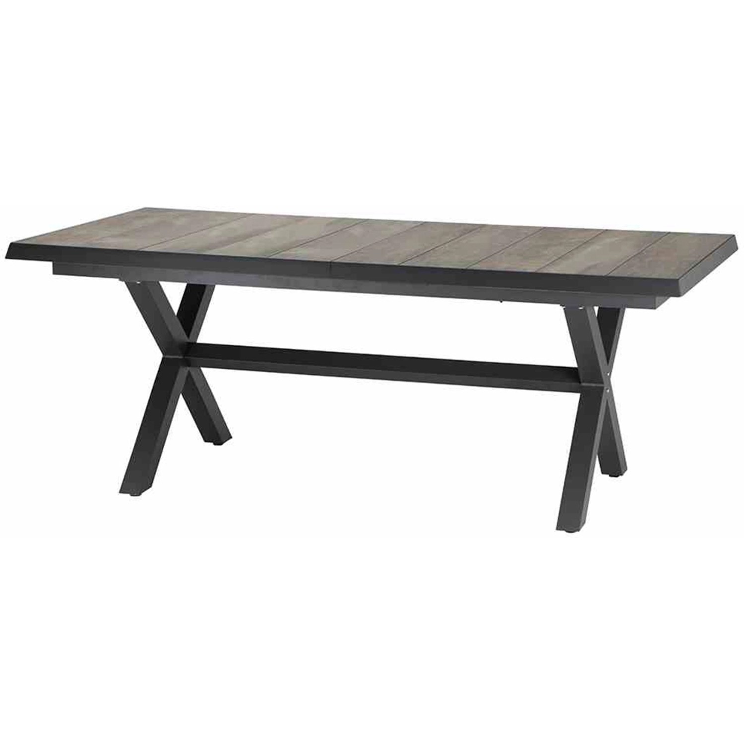 Siena Garden Sincro Ausziehtisch 200-260 cm x 100 cm x 77 cm Anthrazit