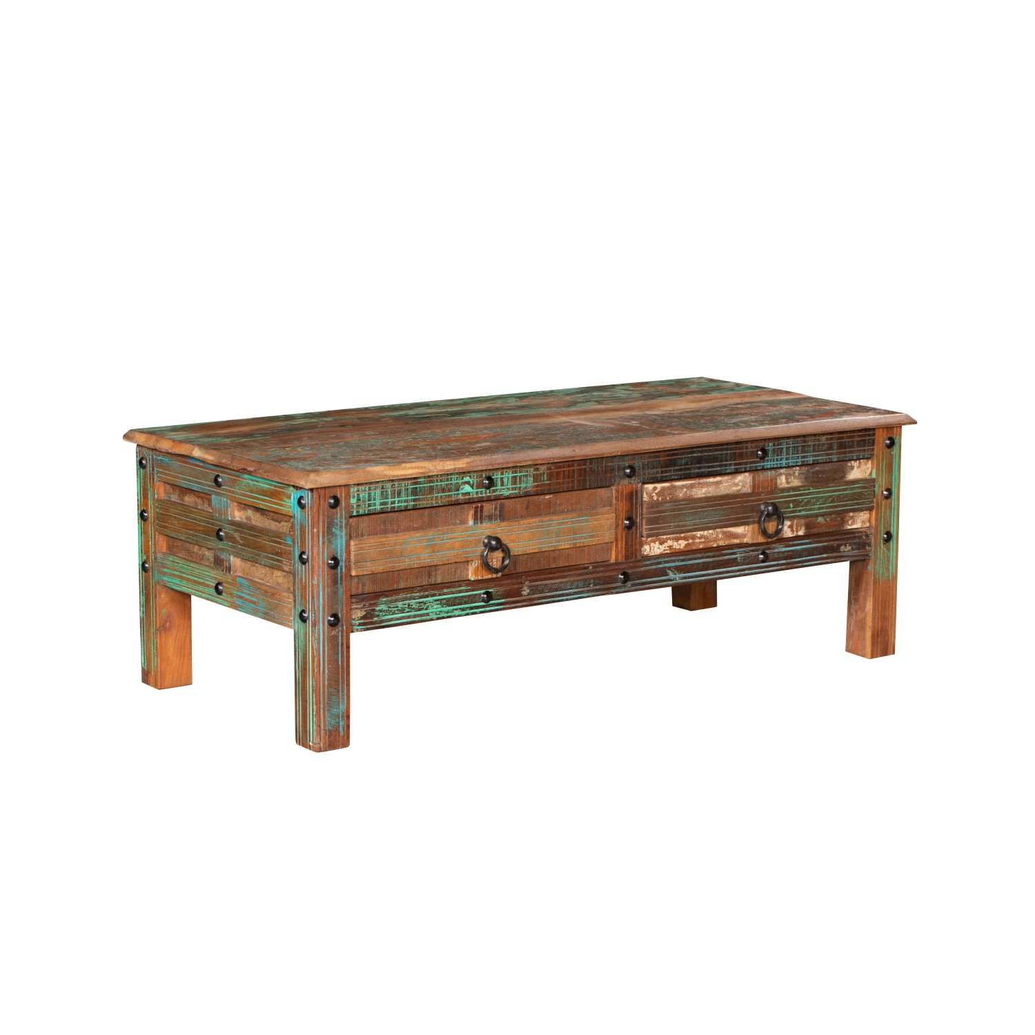 DELUKE Couchtisch ODIN Mangoholz Braun 40x55x115cm Sofatisch Wohnzimmertisch