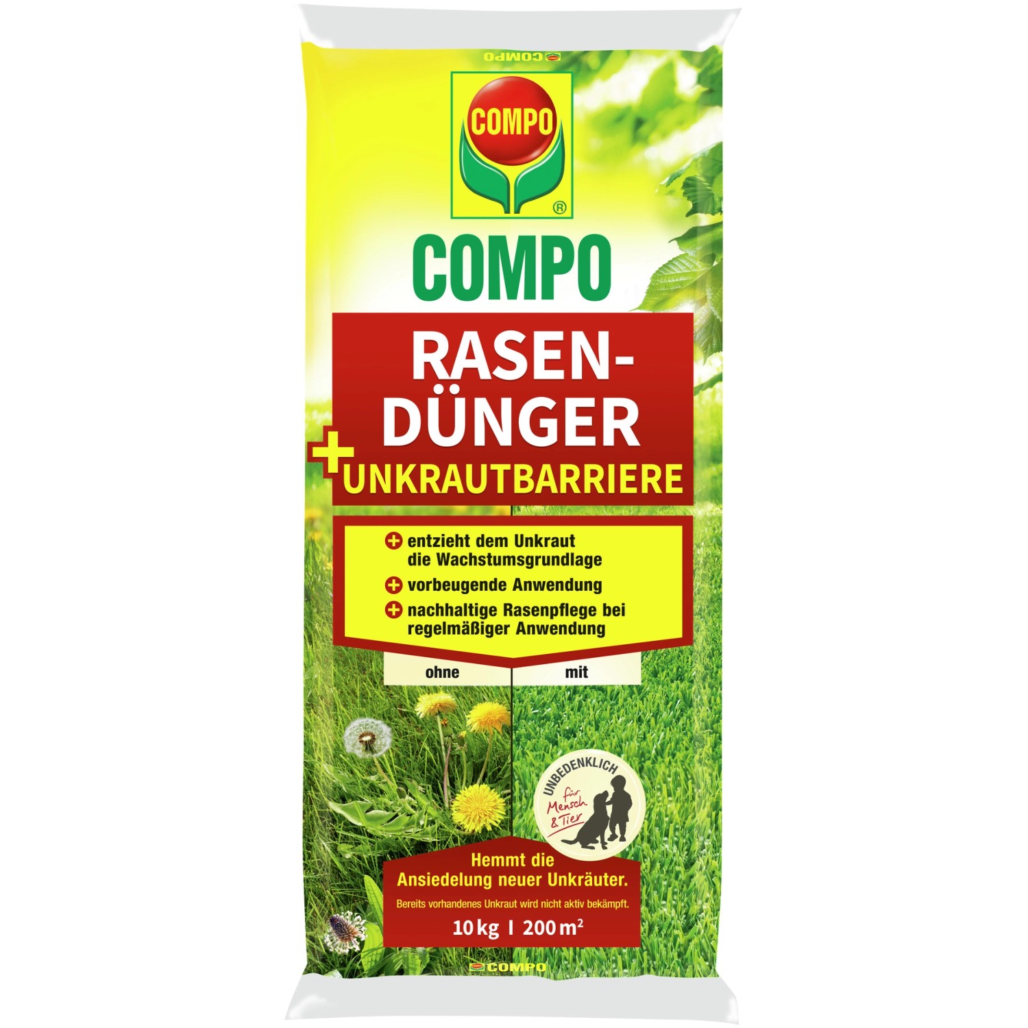 Compo Rasendünger + Unkrautbarriere 10 kg günstig online kaufen