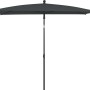Grauer Siena Garden Marktschirm City, 210x140 cm, mit Neigungsfunktion für Balkon & Garten.