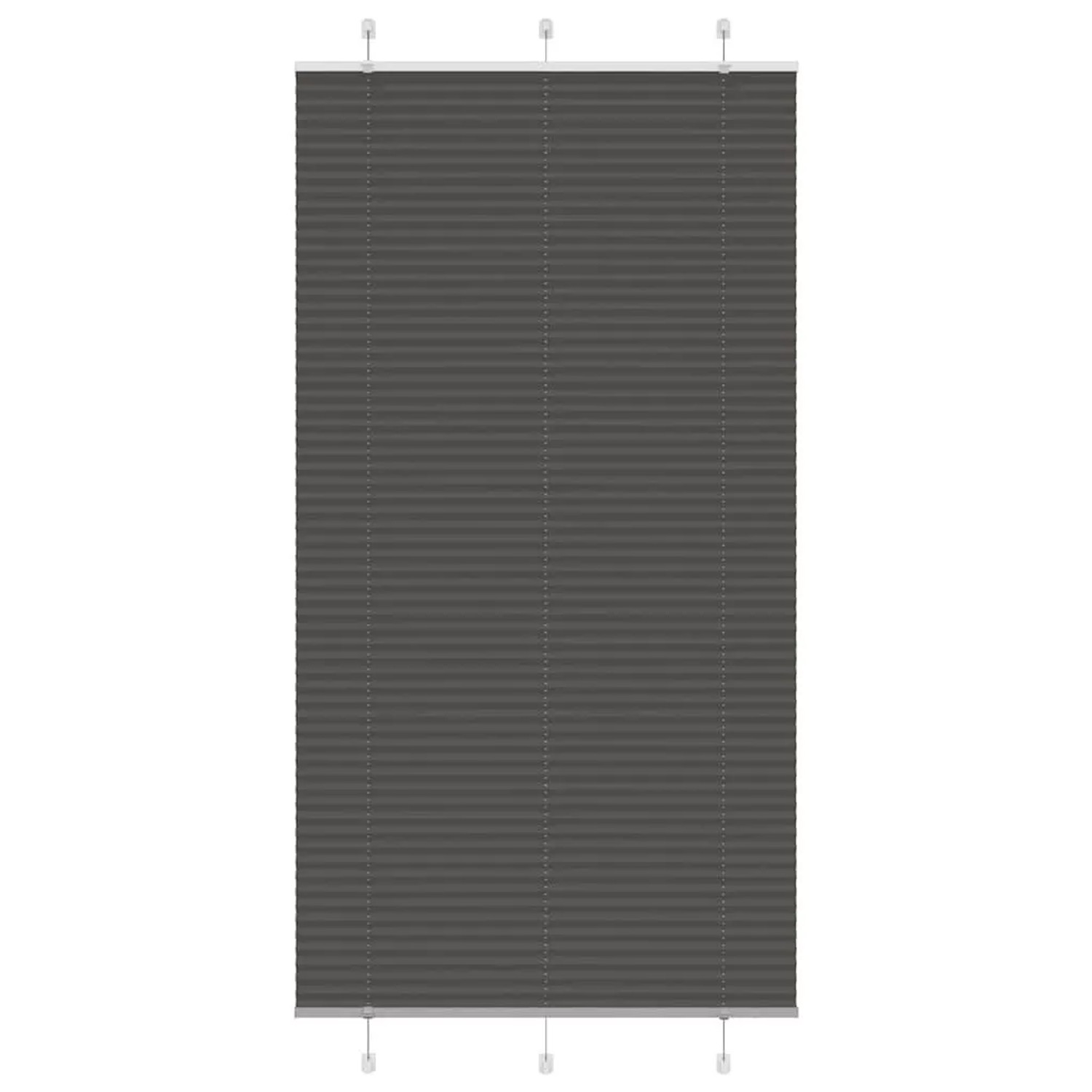 vidaXL Plissee Schwarz 110x200 cm Stoffbreite 109,4 cm Polyester 4015162 günstig online kaufen