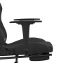 vidaXL Gaming-Stuhl mit Massage & Fußstütze Schwarz Stoff 345483_10