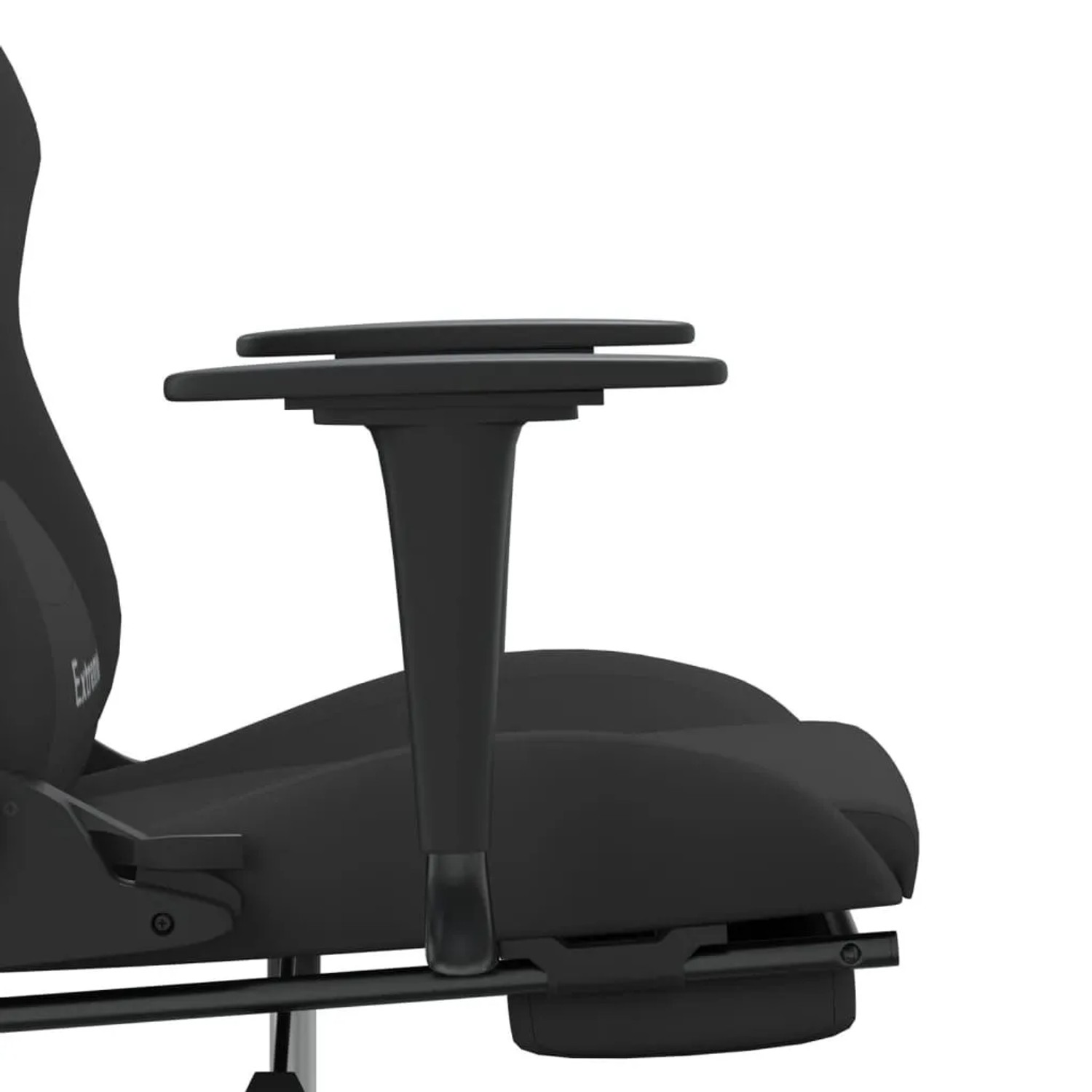 vidaXL Gaming-Stuhl mit Massage & Fußstütze Schwarz Stoff 345483_10