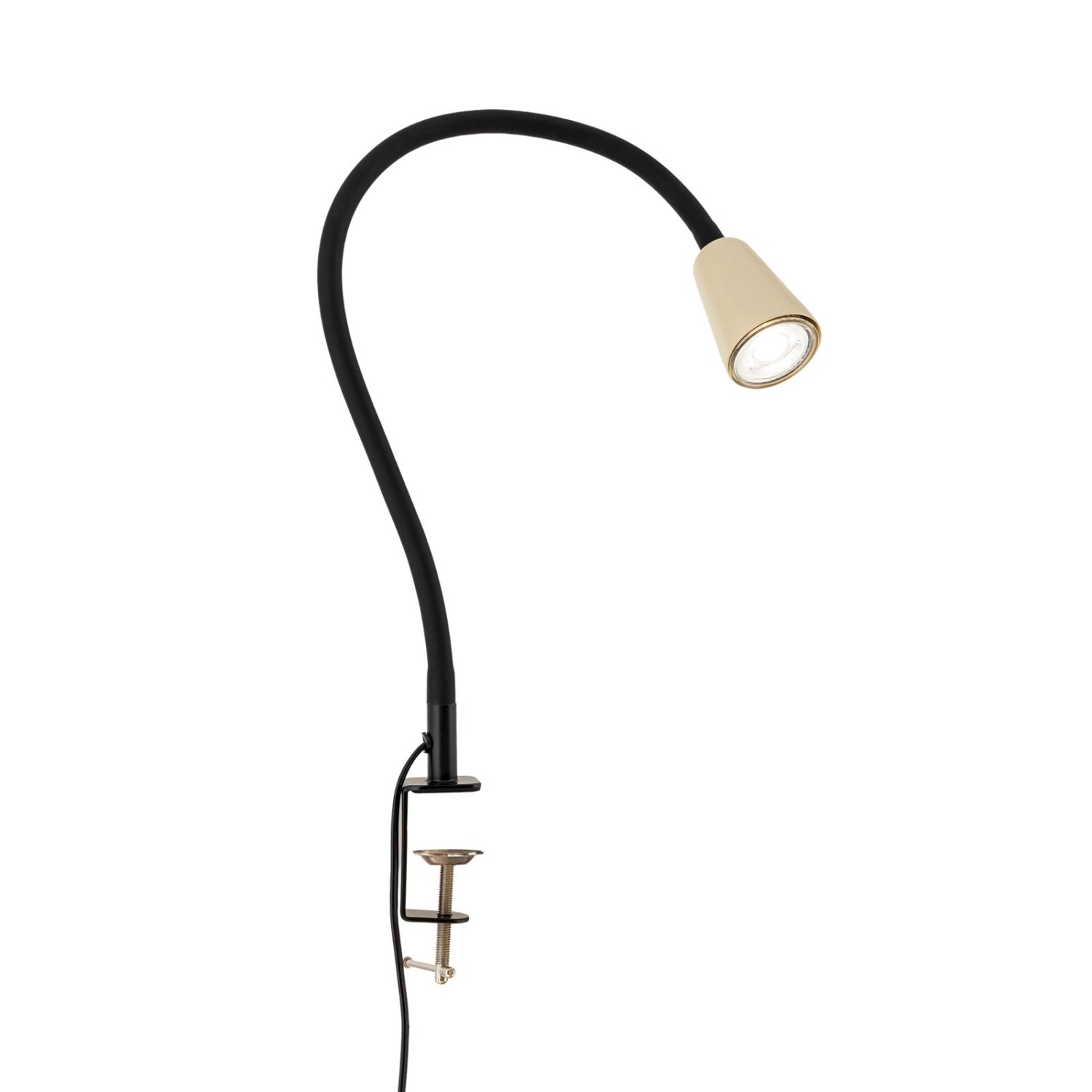 Orion Leuchten Klemmleuchte Dotty 65cm 1 x GU10 Schwarz Beige günstig online kaufen