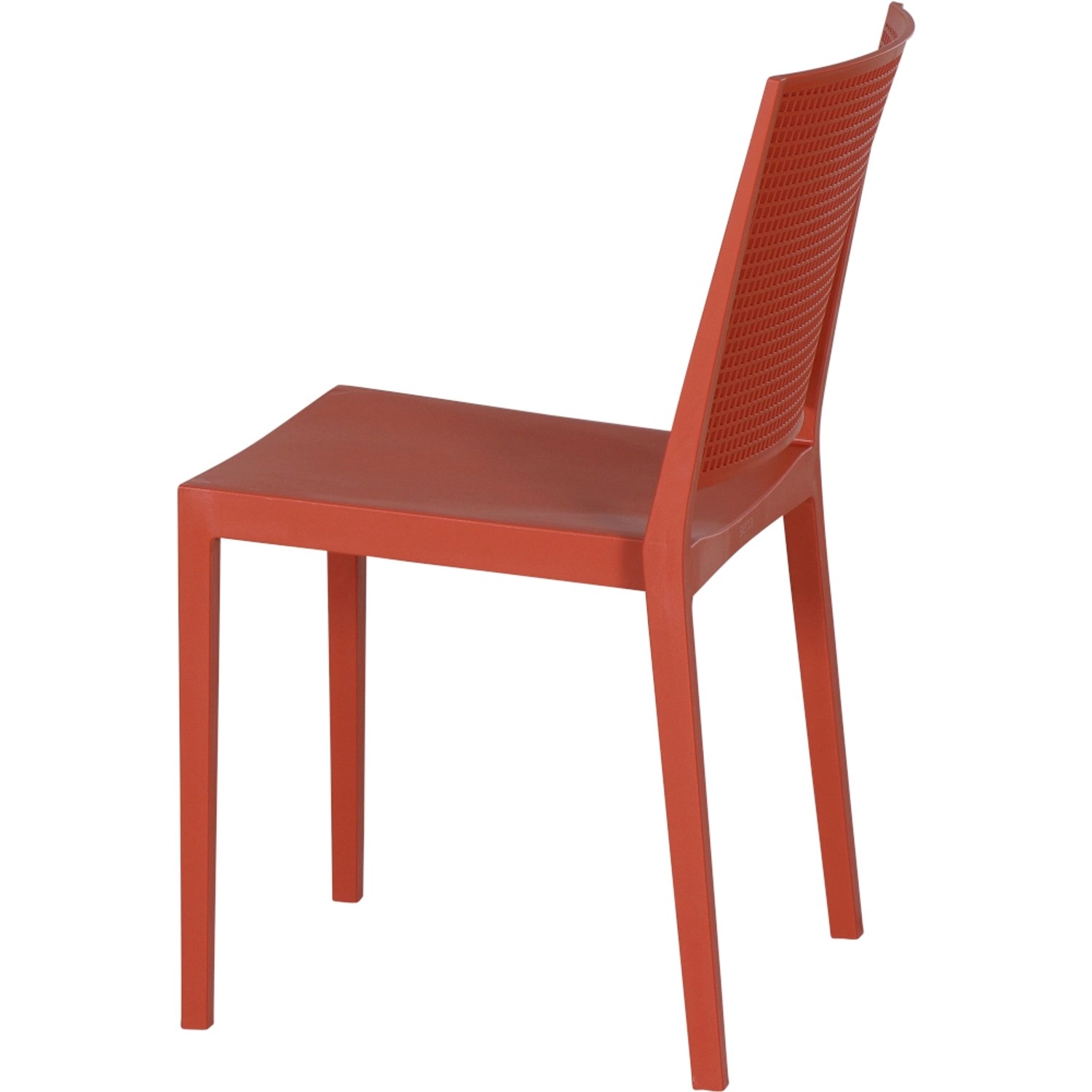 Siena Garden Stapelstuhl Square in Brickrot, Gartenstuhl aus robustem Material.