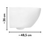 Weißes, spülrandloses baliv Wand-WC-Set Davenport mit verkürzter Bauform.