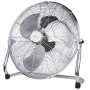 TroniTechnik Bodenventilator Windmaschine, 100W, ⌀45cm, drei Geschwindigkeitsstufen, silberfarben.