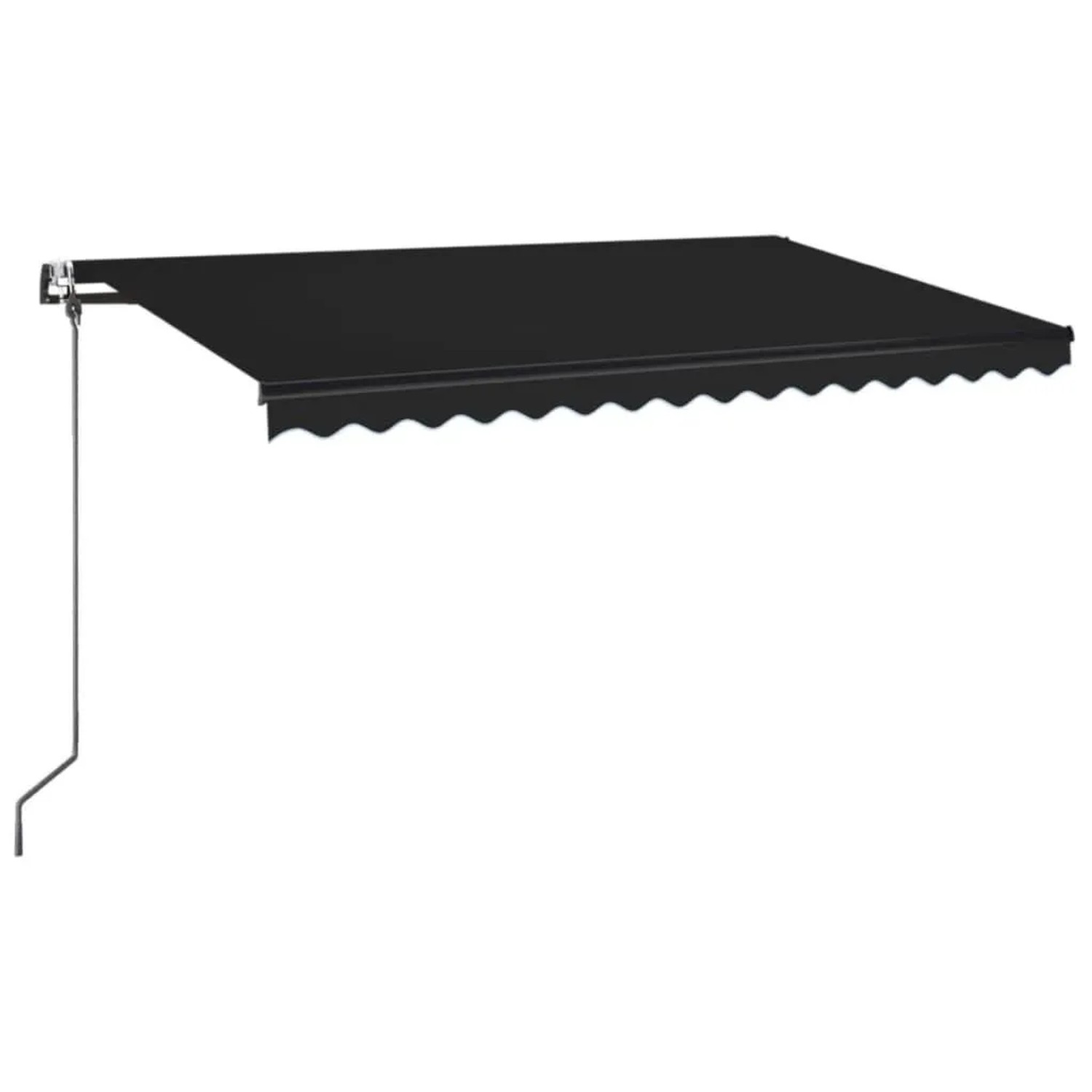 vidaXL Markise Automatisch Einziehbar 450x350 cm Anthrazit 3069209