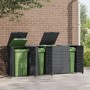 vidaXL Mülltonnenbox für 4 Tonnen, anthrazitfarben, aus Stahl. Ordnungssysteme für den Garten.