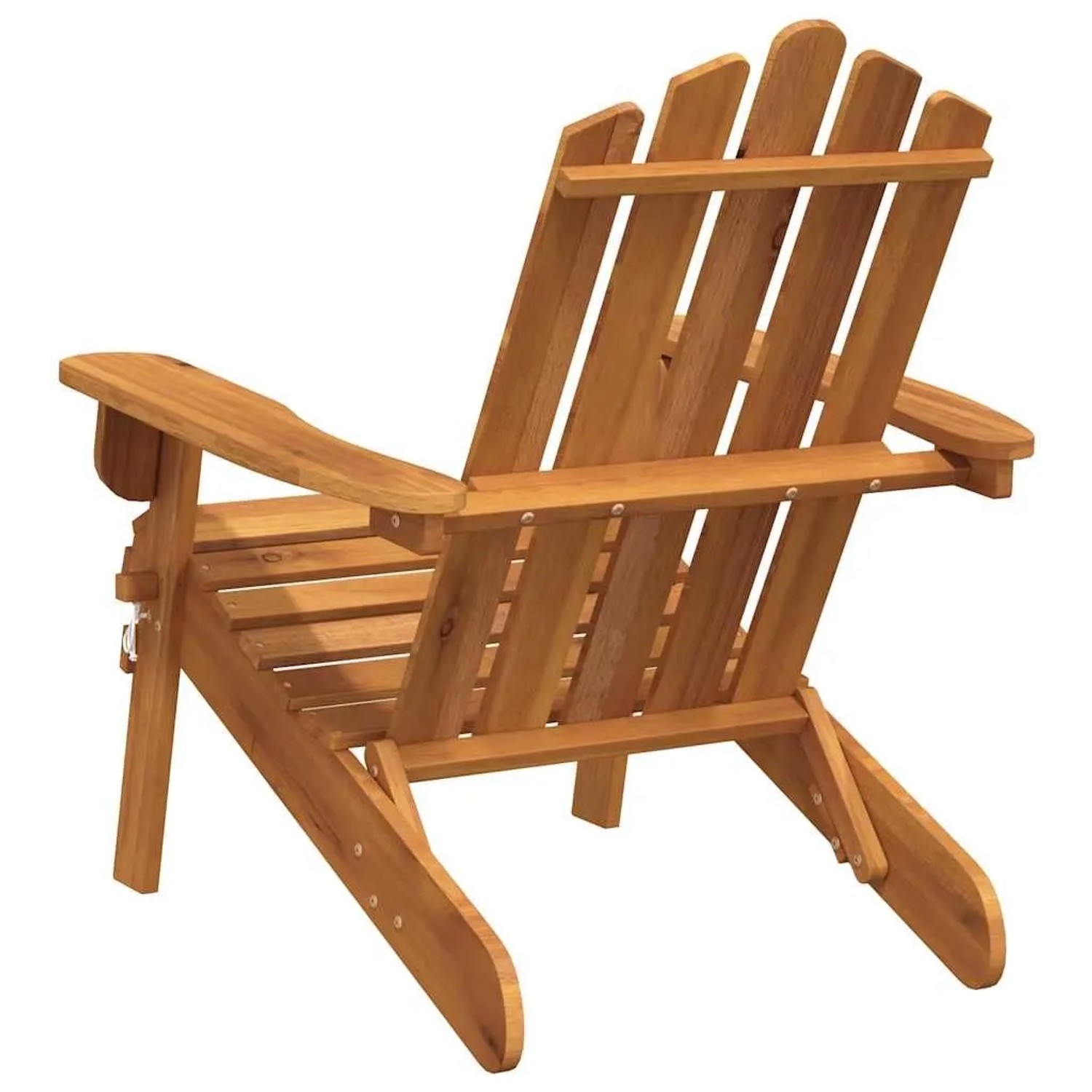 Adirondack-Gartenstuhl aus massivem Akazienholz mit Naturöl-Finish. Klappbarer Holzstuhl für Garten & Terrasse.