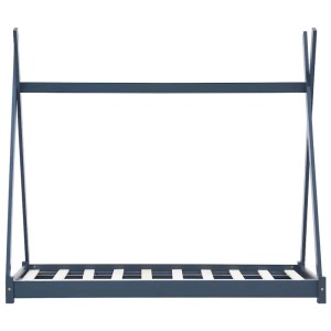 vidaXL Kinder-Bettgestell Grau Massivholz Kiefer 90 x 200 cm 283363