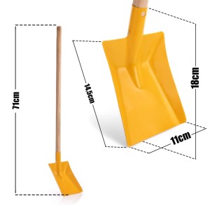 BigDean Kinder Schaufel Gartenschaufel Kindgerechte Gartengeräte Metallschaufel Mit Stabilem Holz Stiel Kindergartengeräte Gartenwerkzeuge Für