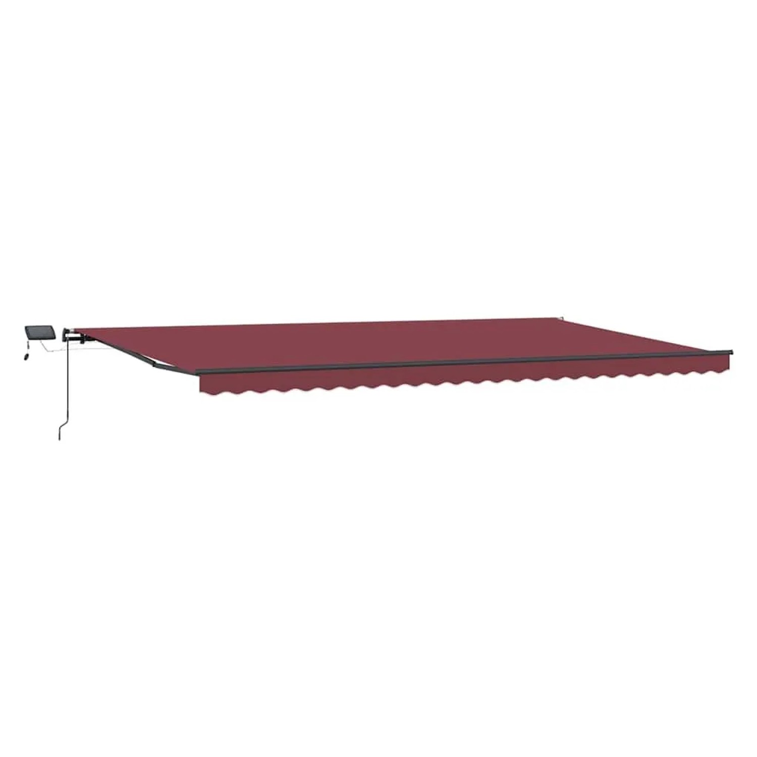 vidaXL Markise Manuell mit LEDs Weinrot 600x300 cm 3310200
