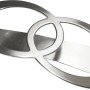 Gardinia Raffspange Infinity, Edelstahl gebürstet, zur Gardinen-Dekoration.