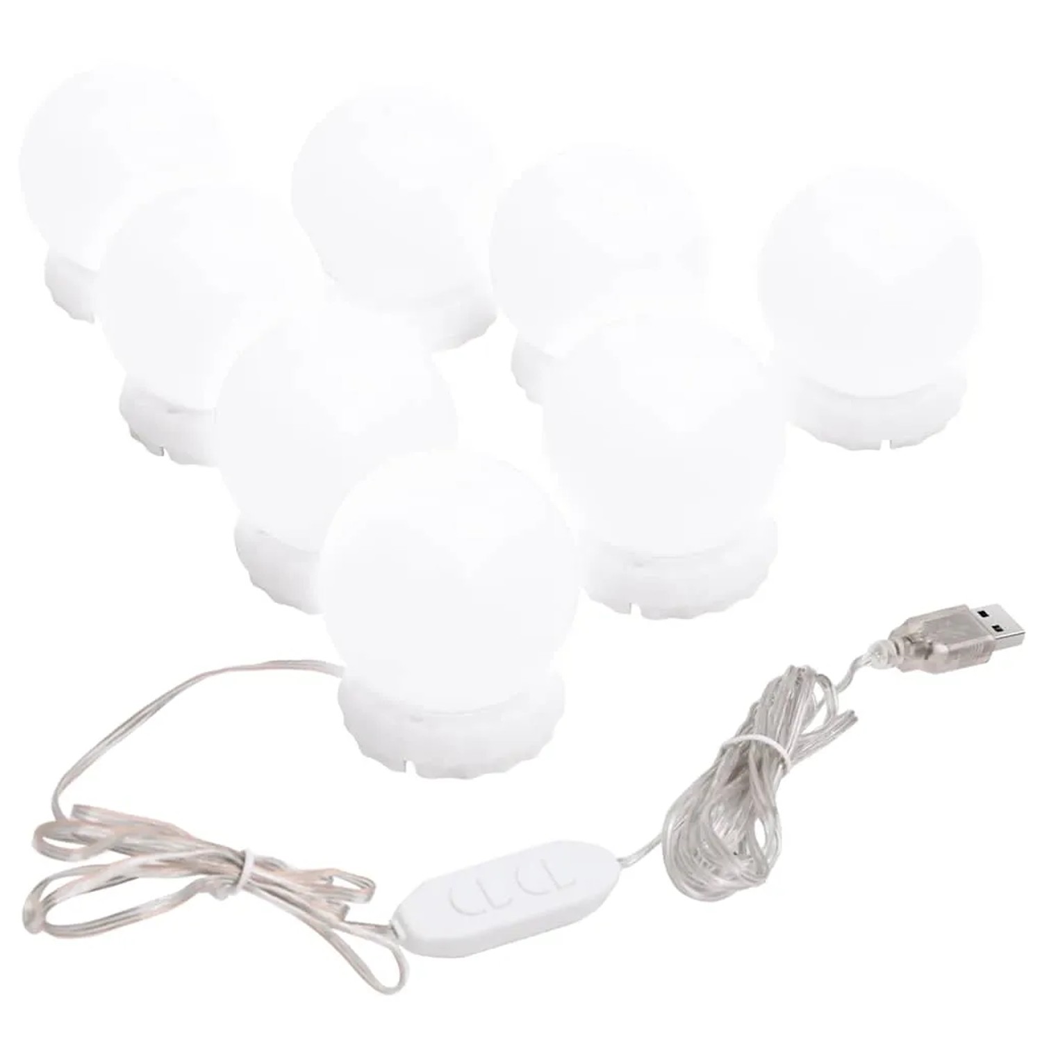 vidaXL Spiegelleuchte mit 8 LED-Glühbirnen Warmweiß und Kaltweiß 335864_3