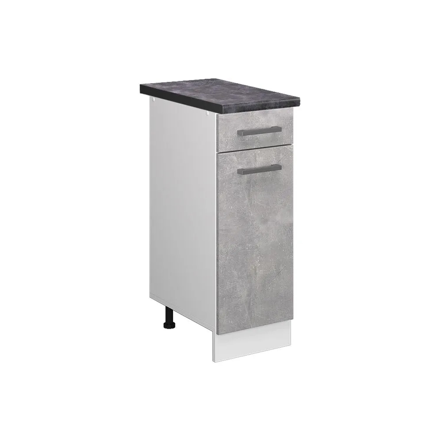 Vicco Küchenunterschrank R-Line Schubladenschrank für die Küche Beton Weiß 30 cm AP Anthrazit