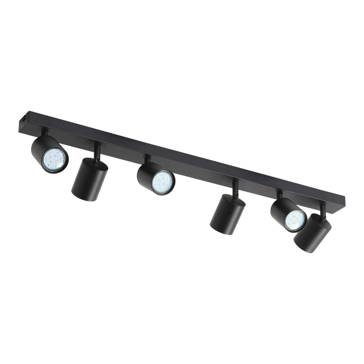 ZMH Deckenstrahler 6-Flammig Schwarz LED Schwenkbar 350 Grad GU10 ohne Leuchtmittel