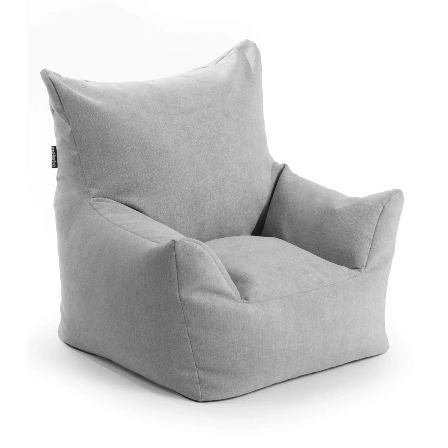 mokebo Kindersessel mit Stoffbezug Der Pausenheld Sitzsack Kinder Kindersitzsack in Grau