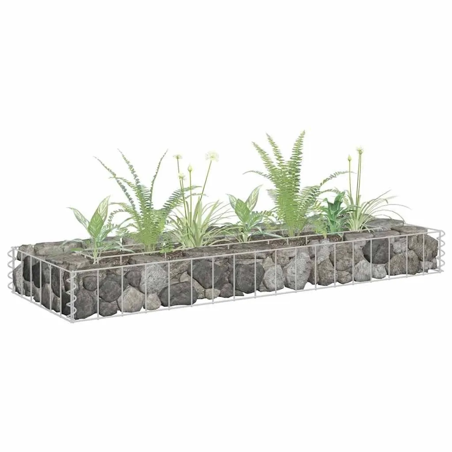 Furnicato Gabionen-hochbeet Verzinkter Stahl 90x30x10 Cm