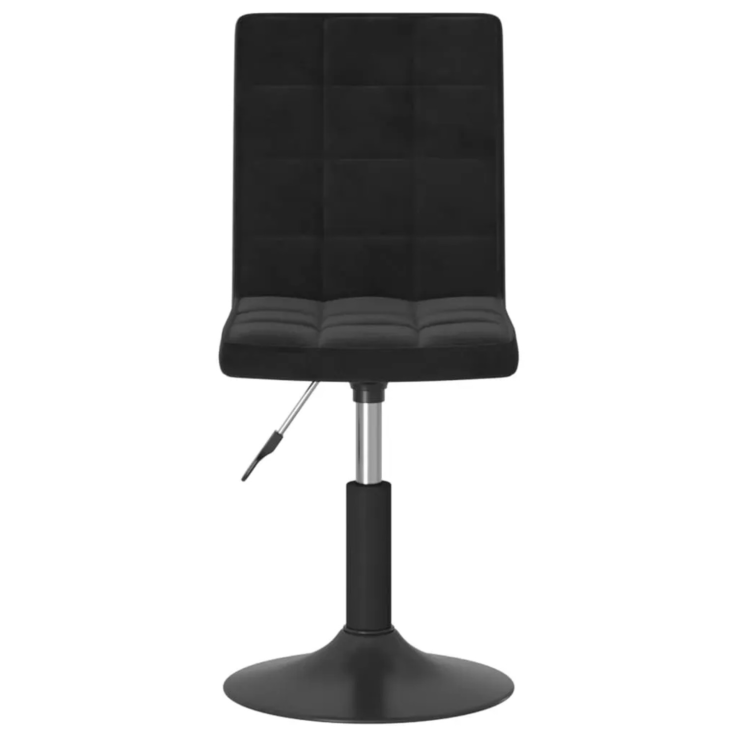 Schwarzer, drehbarer Esszimmerstuhl aus Samt, 2er-Set. Moderner Drehstuhl für Esszimmer oder Wohnbereich.